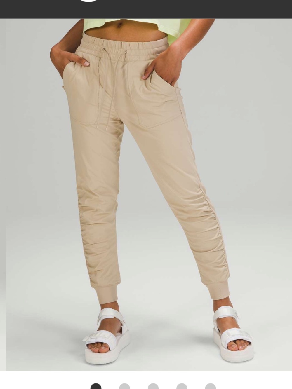 Lululemon Beyond the Studio 7/8 Joggers size 6 tan